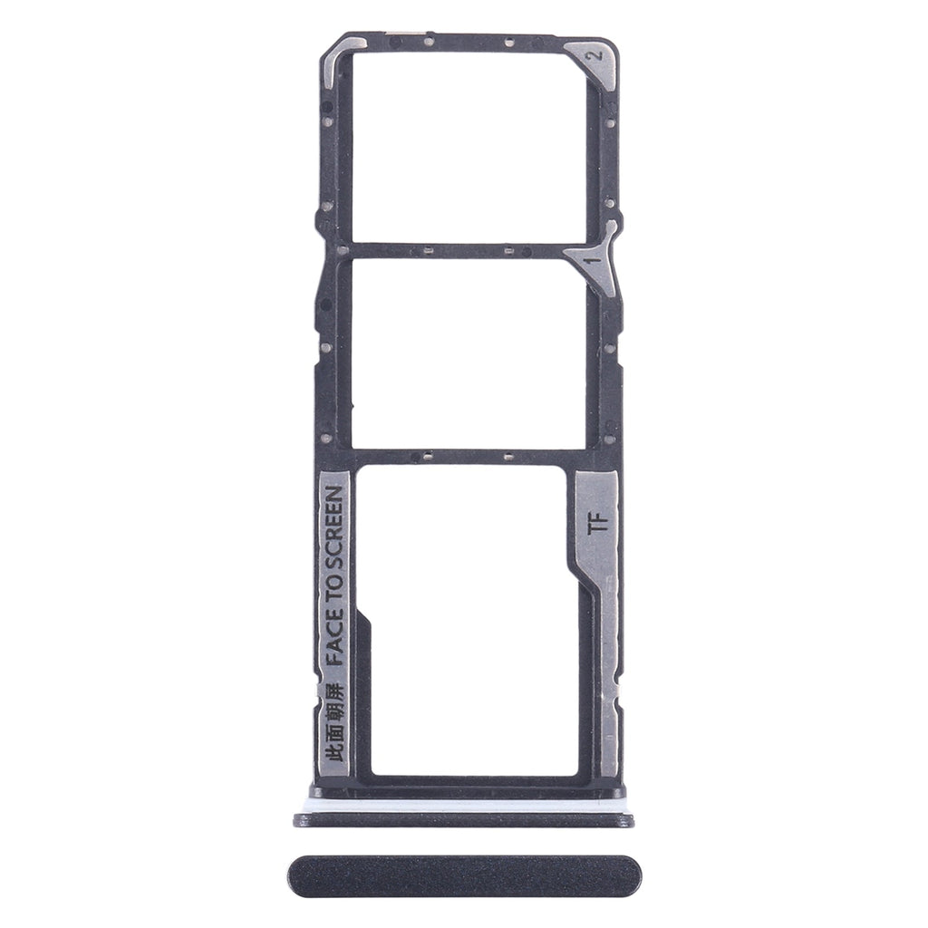 For Xiaomi Redmi Note 12 4G SIM Card Tray + SIM Card Tray + Micro SD Card Tray (Black)