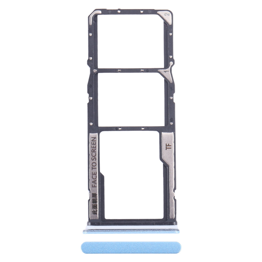For Xiaomi Redmi Note 12 4G SIM Card Tray + SIM Card Tray + Micro SD Card Tray (Blue)