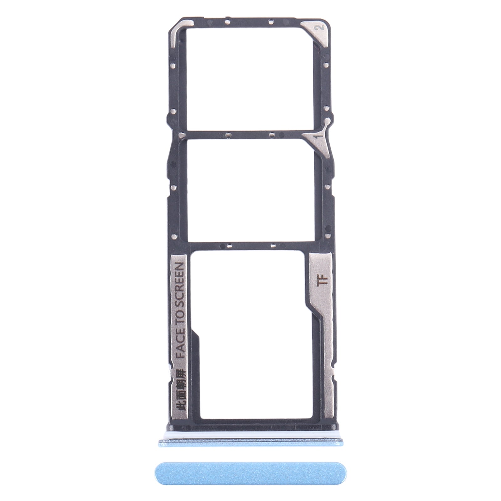 For Xiaomi Redmi Note 12 4G SIM Card Tray + SIM Card Tray + Micro SD Card Tray (Blue)