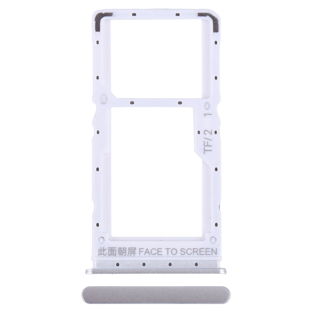 For Xiaomi Redmi Note 12 5G SIM Card Tray + SIM / Micro SD Card Tray (Silver)