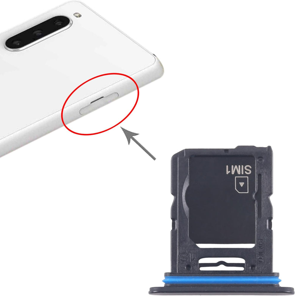 For Sony Xperia 10 V Original SIM Card Tray + Micro SD Card Tray (Black)