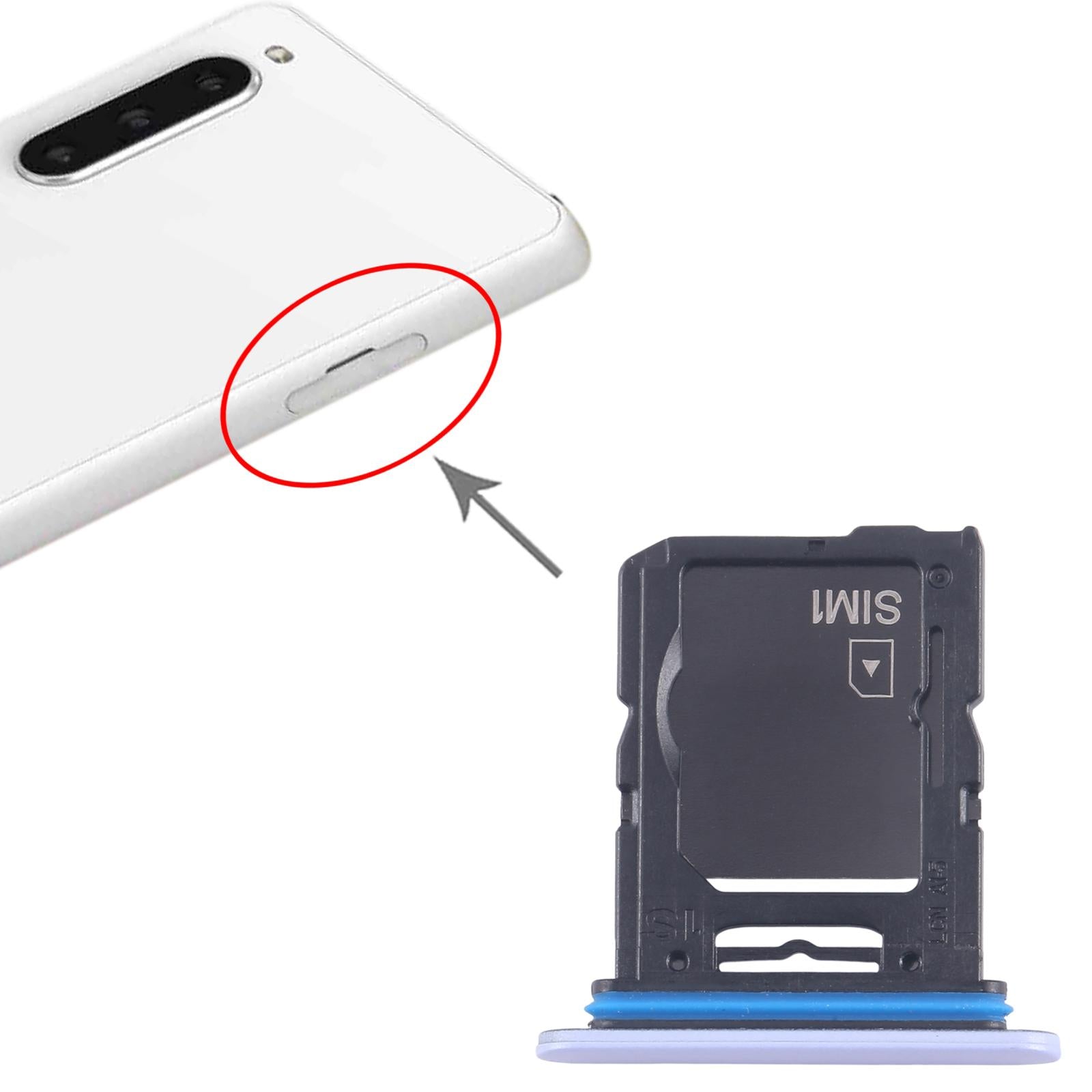 For Sony Xperia 10 V Original SIM Card Tray + Micro SD Card Tray (Purple)