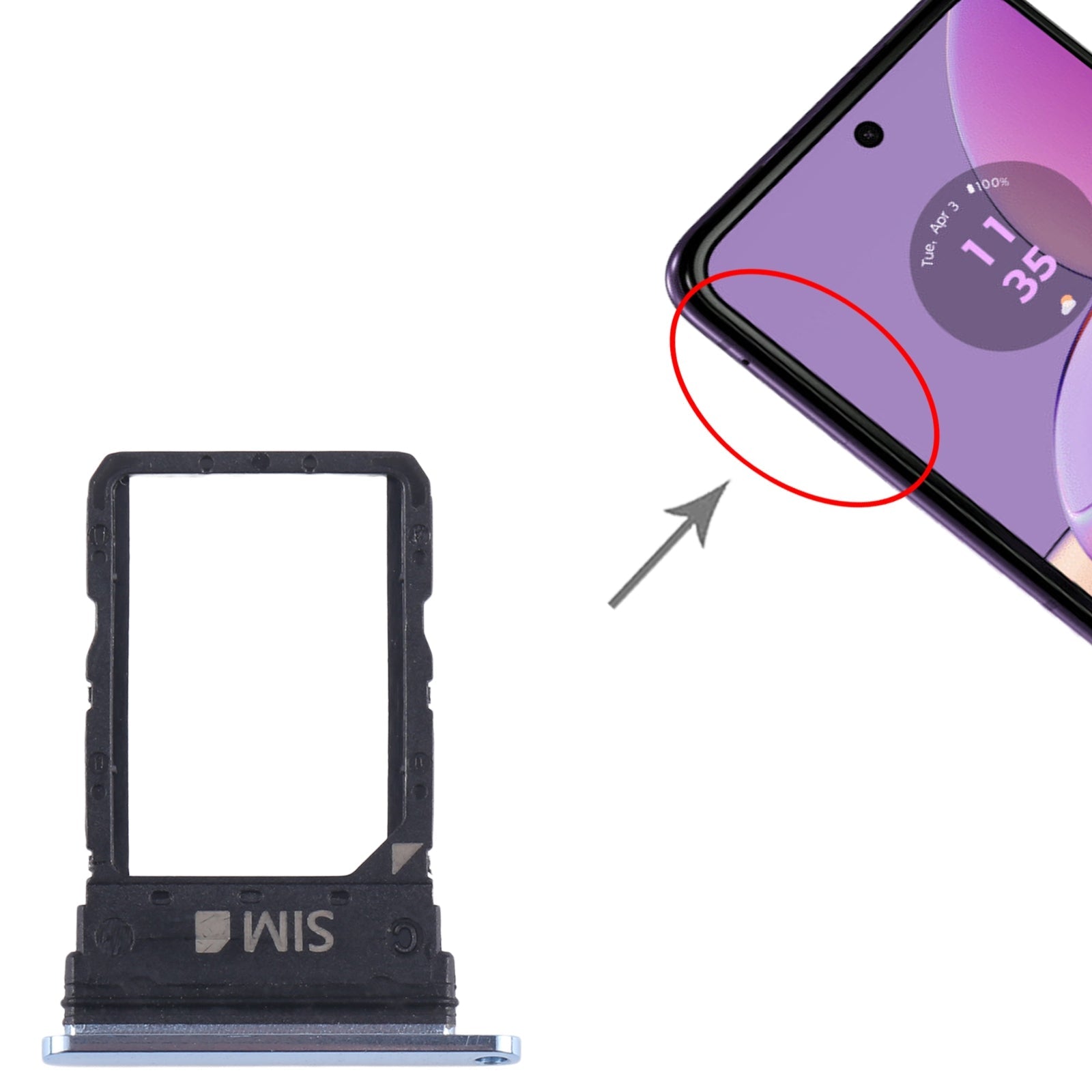 For Motorola Razr 40 Ultra Original SIM Card Tray (Blue)