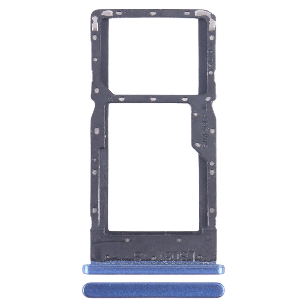 For Alcatel 1L Pro 4065F SIM Card Tray + Micro SD Card Tray (Blue)