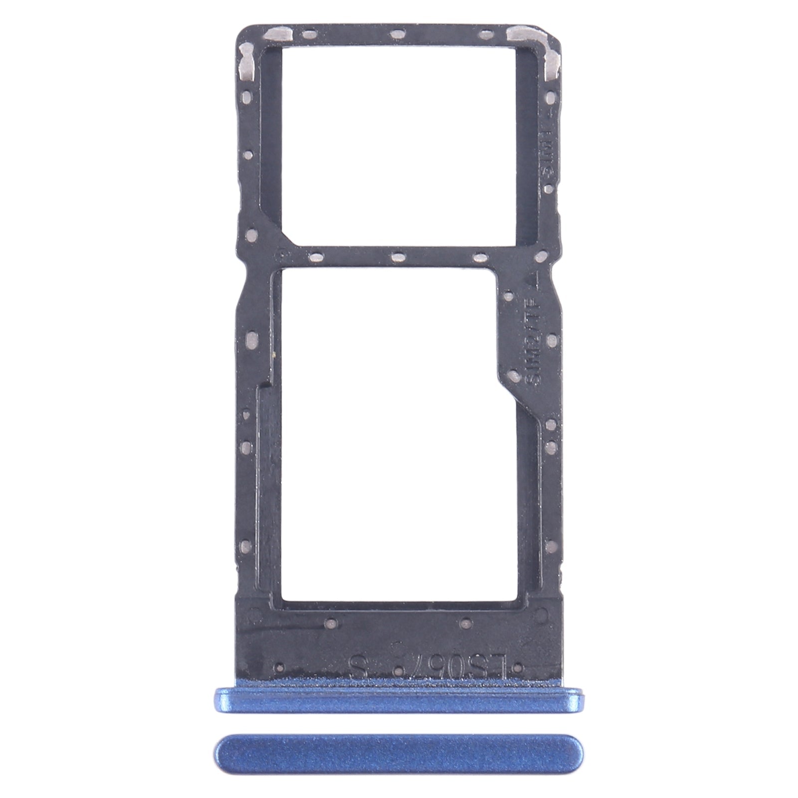 For Alcatel 1L Pro 4065F SIM Card Tray + Micro SD Card Tray (Blue)