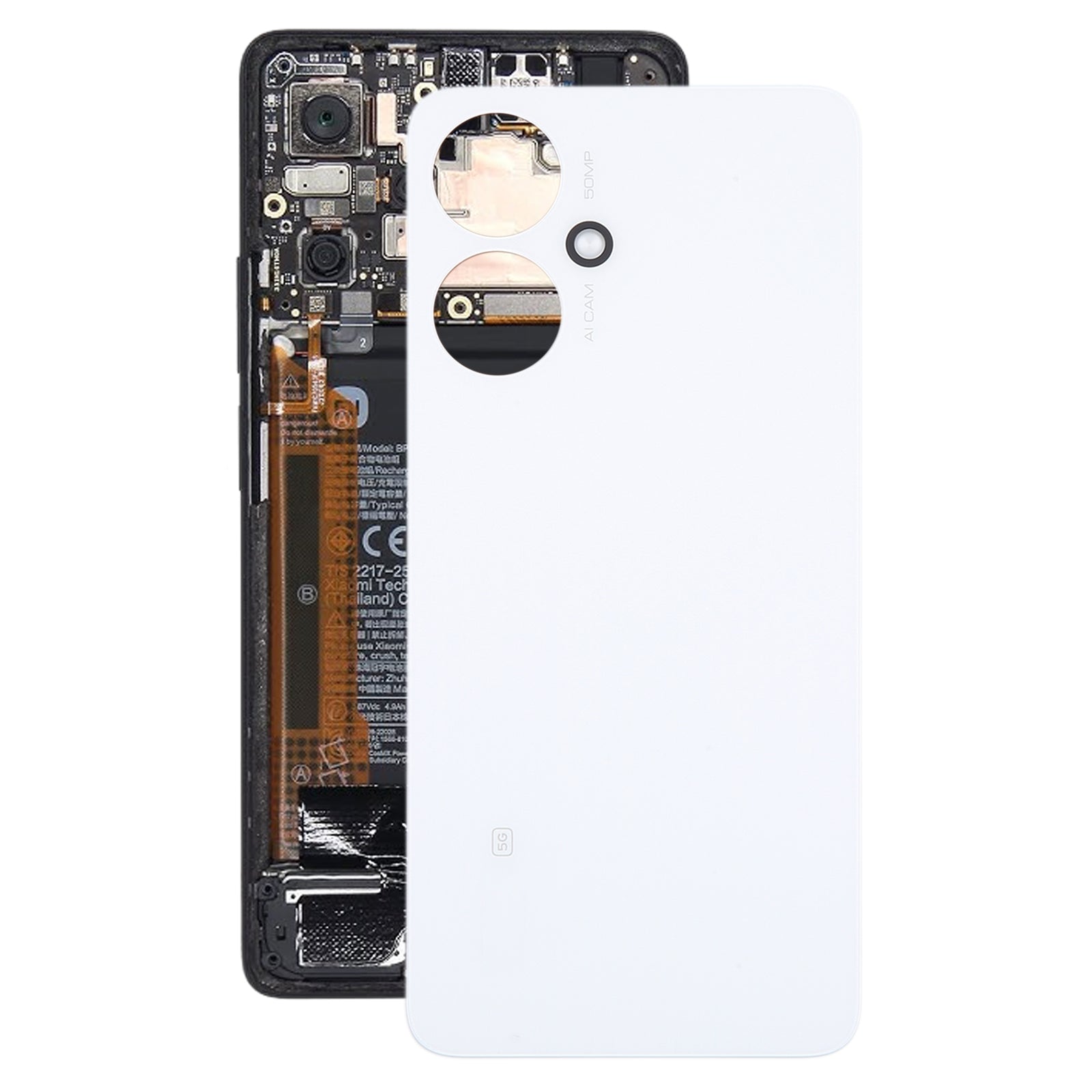 For Xiaomi Redmi 13C 5G Original Battery Back Cover(White)