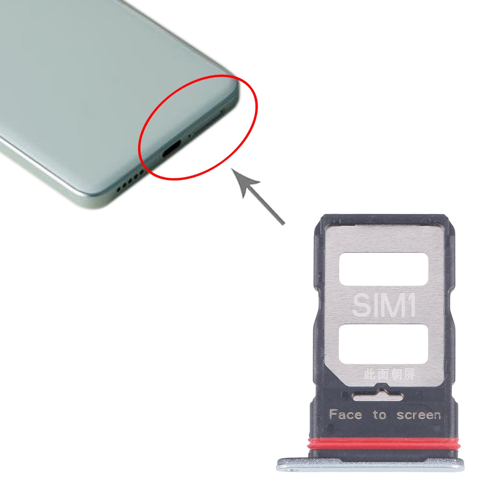 For Xiaomi Poco X6 Pro Original SIM Card Tray + SIM Card Tray (Green)