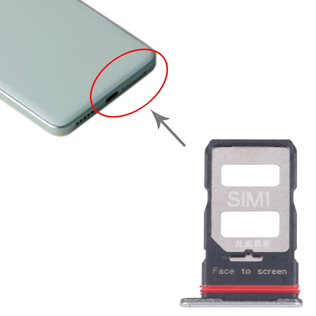 For Xiaomi Poco X6 Pro Original SIM Card Tray + SIM Card Tray (Silver)