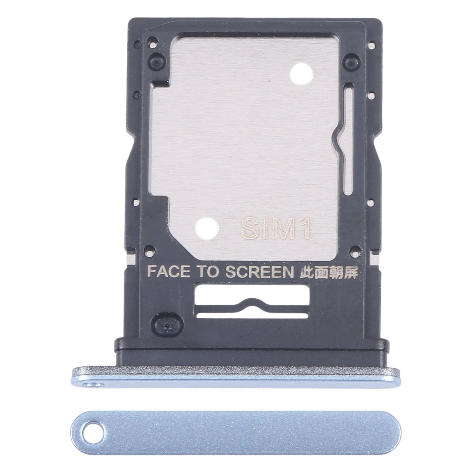 For Xiaomi Redmi Note 13 4G Original SIM Card Tray + SIM / Micro SD Card Tray (Blue)