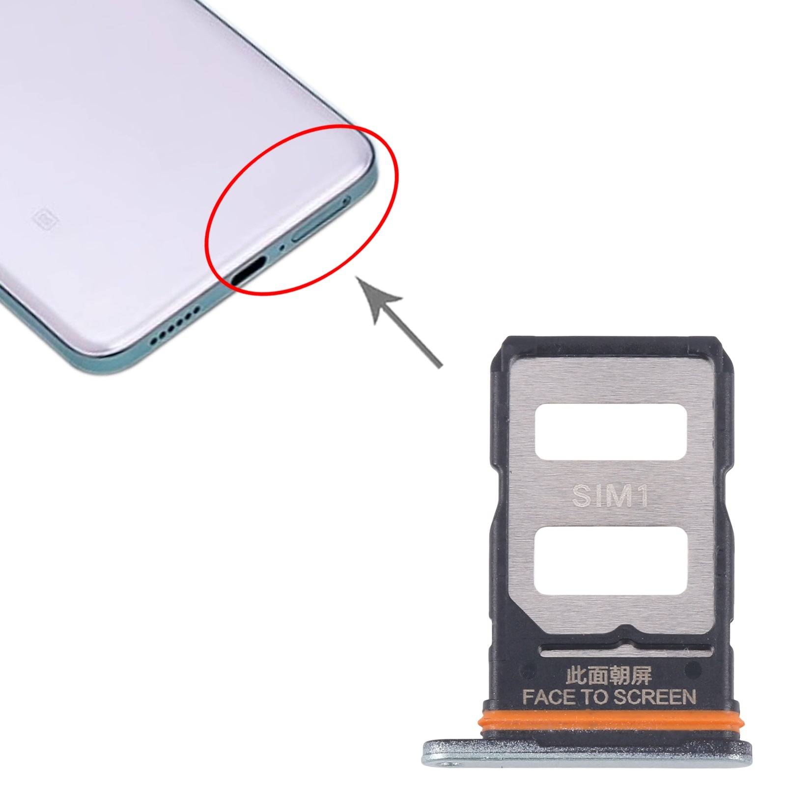 For Xiaomi Redmi Turbo 3 Original SIM Card Tray + SIM Card Tray (Green)