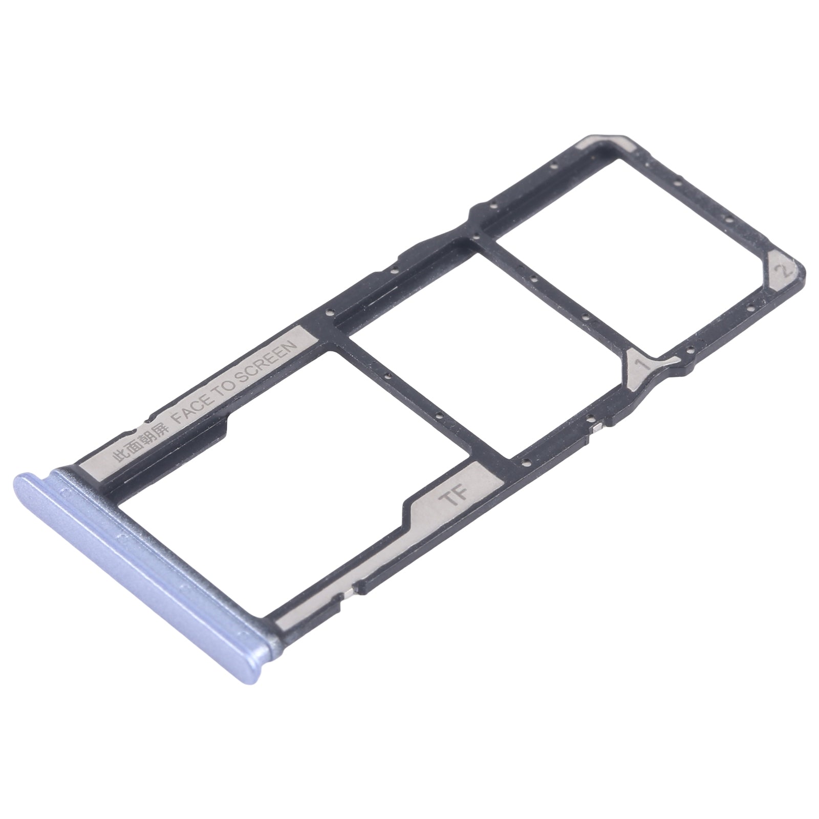 For Xiaomi Redmi 13R Original SIM Card Tray + SIM Card Tray + Micro SD Card Tray (Blue)
