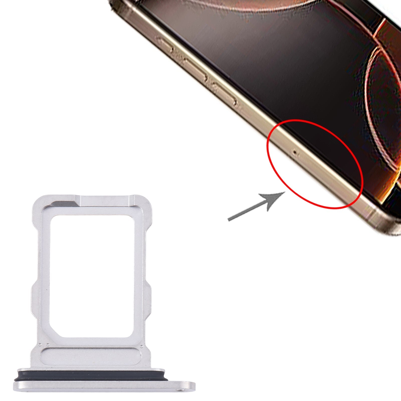 For iPhone 16 Pro Max SIM Card Tray (White)