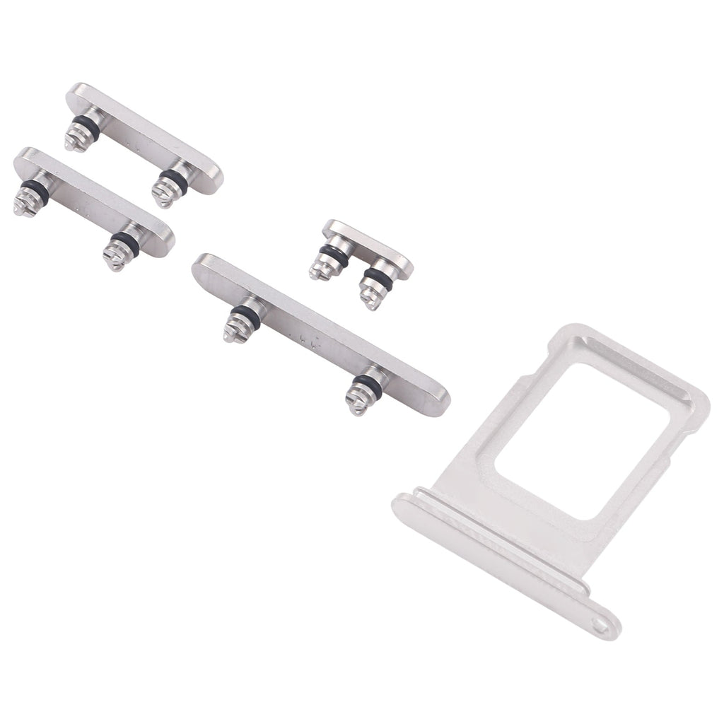 For iPhone 16 Pro Original SIM Card Tray + SIM Card Tray + Side Keys (White)