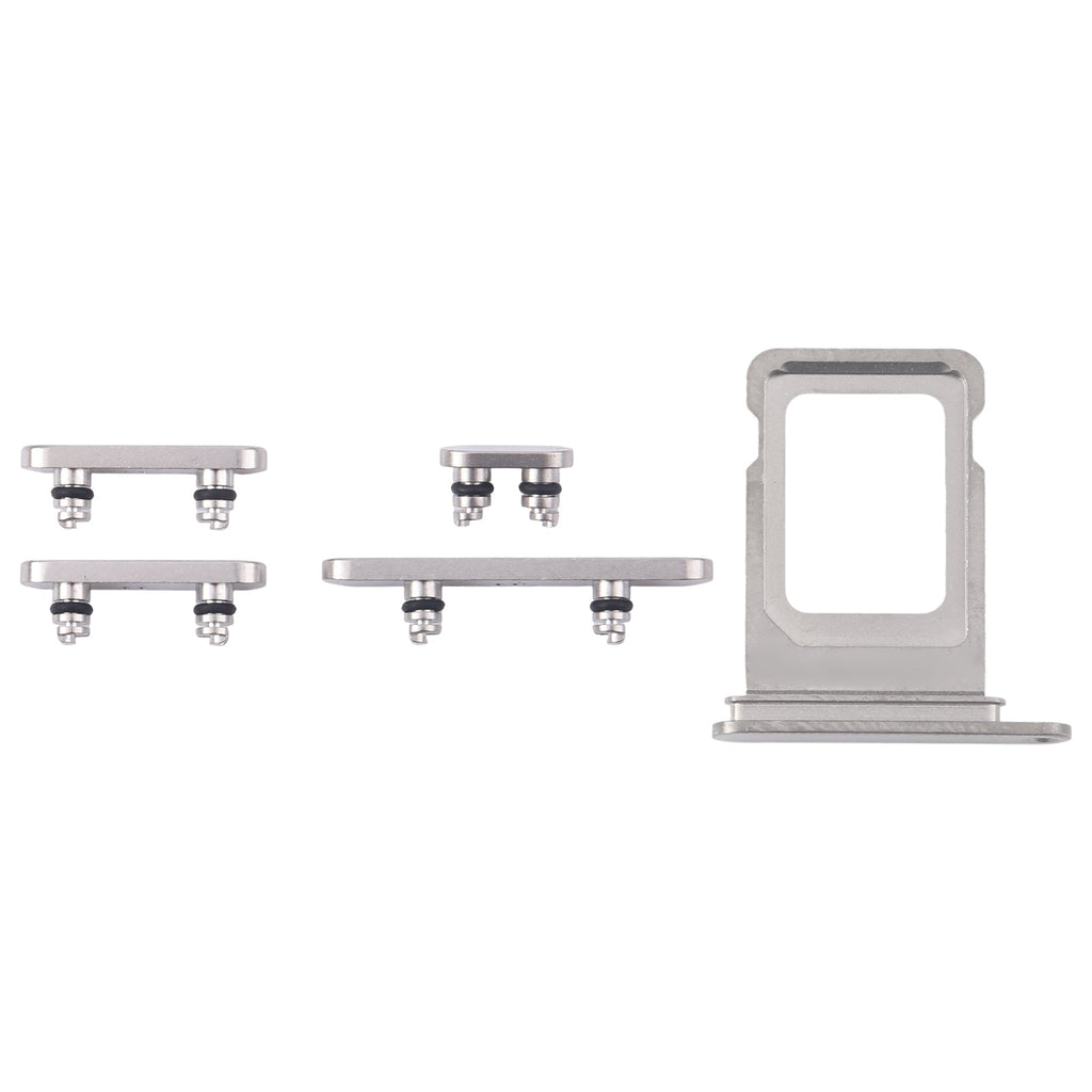 For iPhone 16 Pro Max Original SIM Card Tray + SIM Card Tray + Side Keys (White)