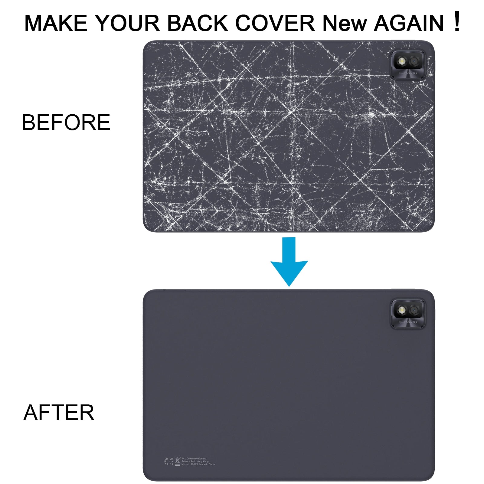 For TCL Tab 10s 4G Original Battery Back Cover(Blue)