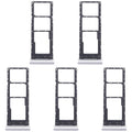 For Infinix Hot 30 Play NFC X6835 5pcs SIM Card Tray + SIM Card Tray + Micro SD Card Tray (Silver)