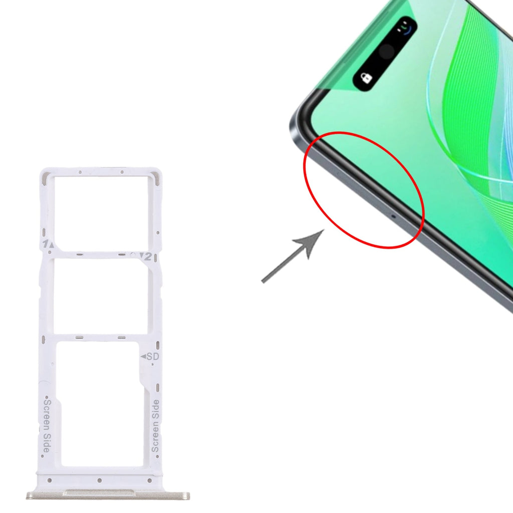 For Infinix Smart 8 X6525 5pcs SIM Card Tray + SIM Card Tray + Micro SD Card Tray (Gold)