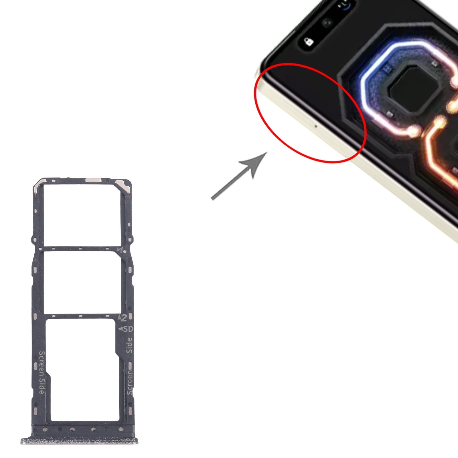 For Infinix Smart 8 Plus X6526 5pcs SIM Card Tray + SIM Card Tray + Micro SD Card Tray (Gold)