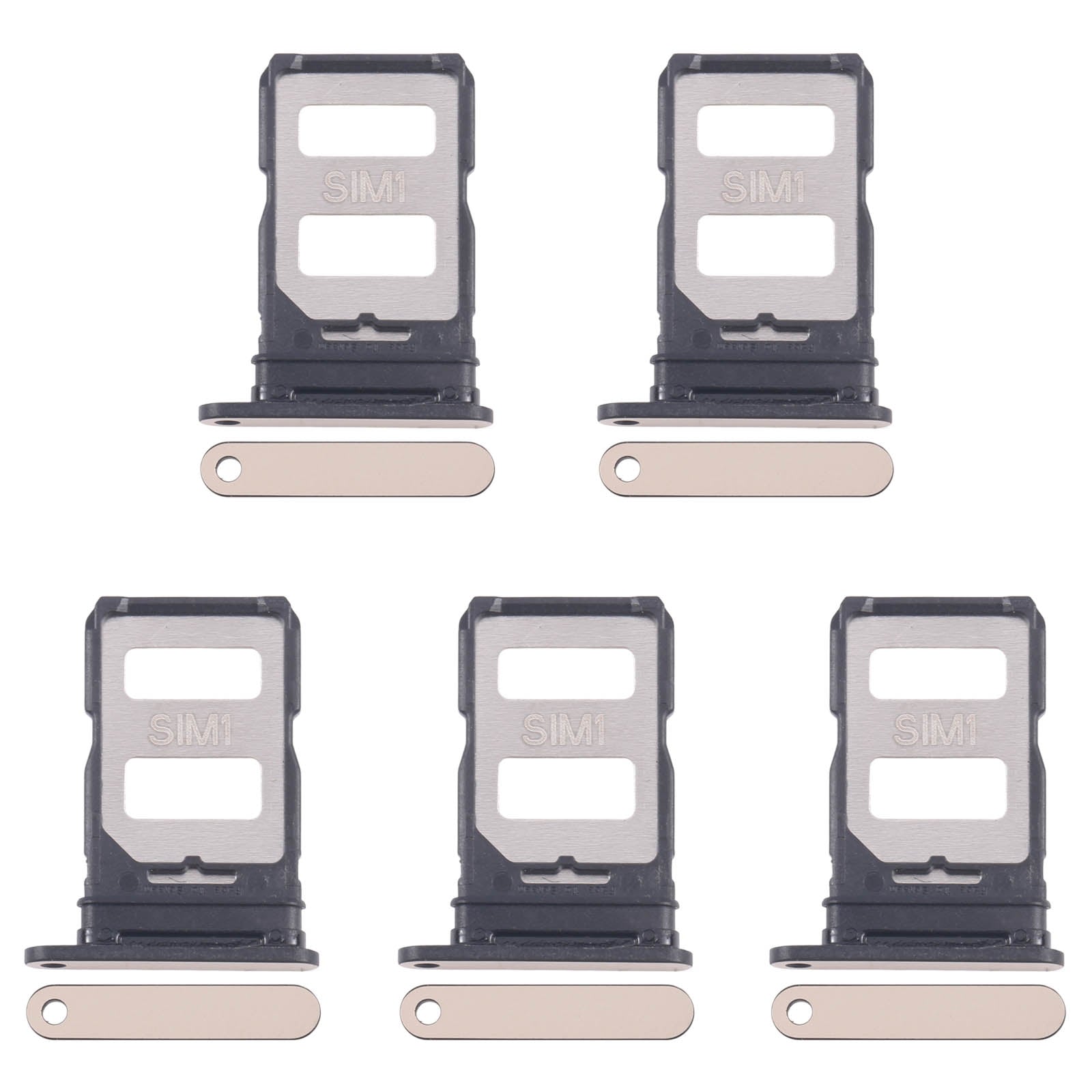 For Infinix Zero 30 4G X6731 5pcs SIM Card Tray + SIM Card Tray (Gold)