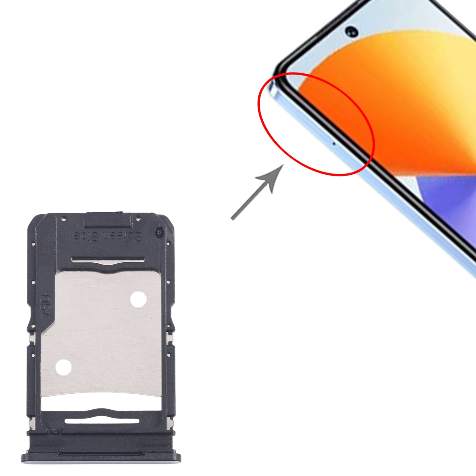 For Infinix Note 30 X6833B 5pcs SIM Card Tray + SIM Card Tray + Micro SD Card Tray (Blue)
