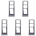For Infinix Smart 8 HD 5pcs SIM Card Tray + SIM Card Tray + Micro SD Card Tray (Black)