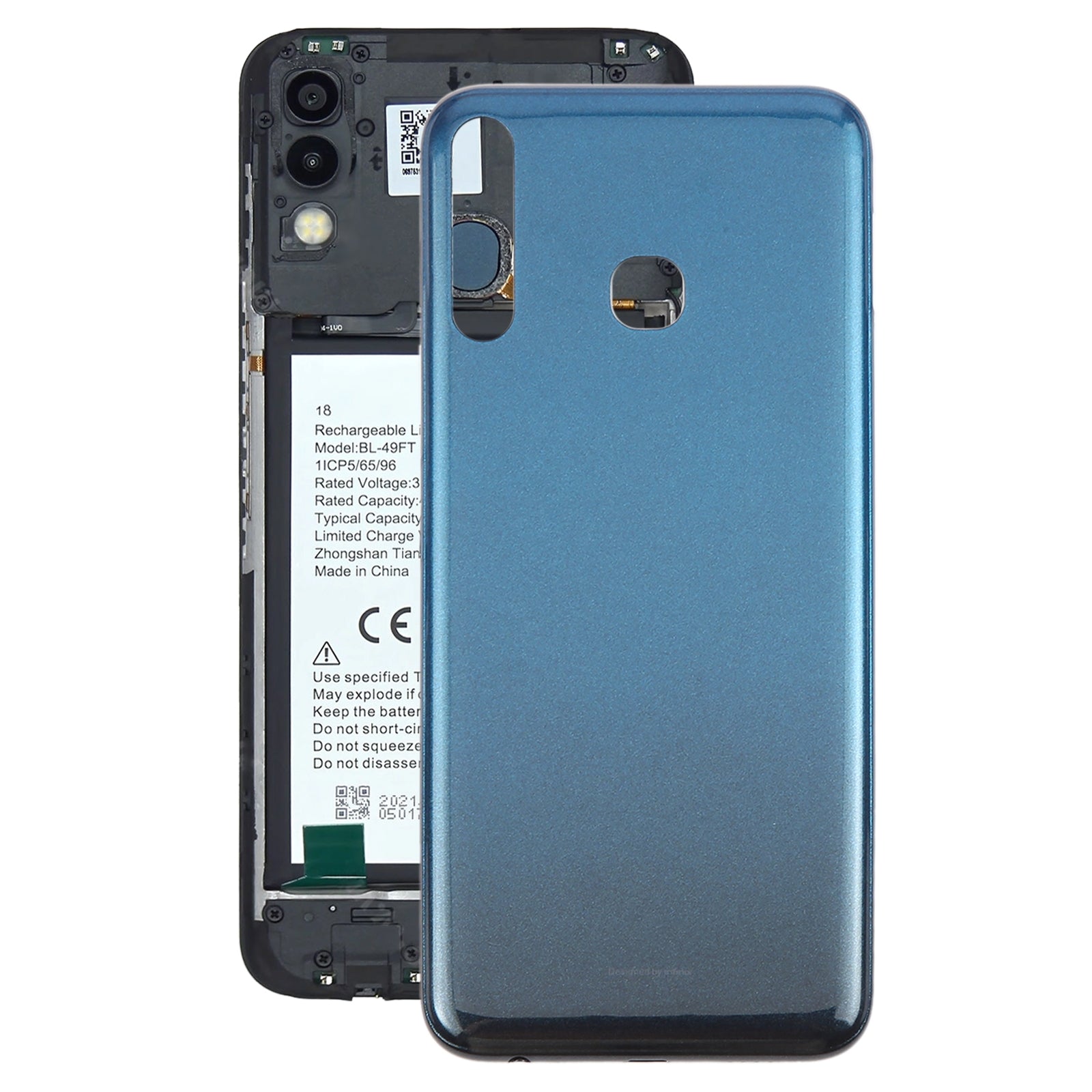 For Infinix Hot 8 Lite X650 Original Battery Back Cover(Blue)