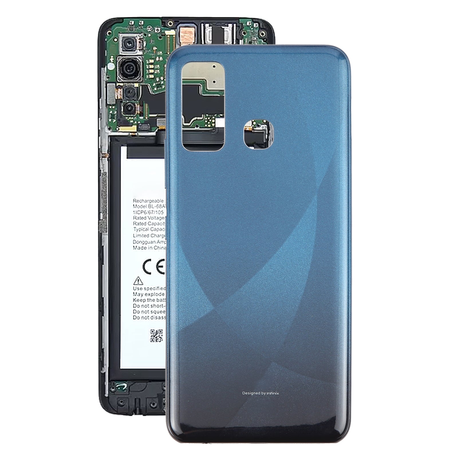 For Infinix Hot 9 X655 Original Battery Back Cover(Blue)