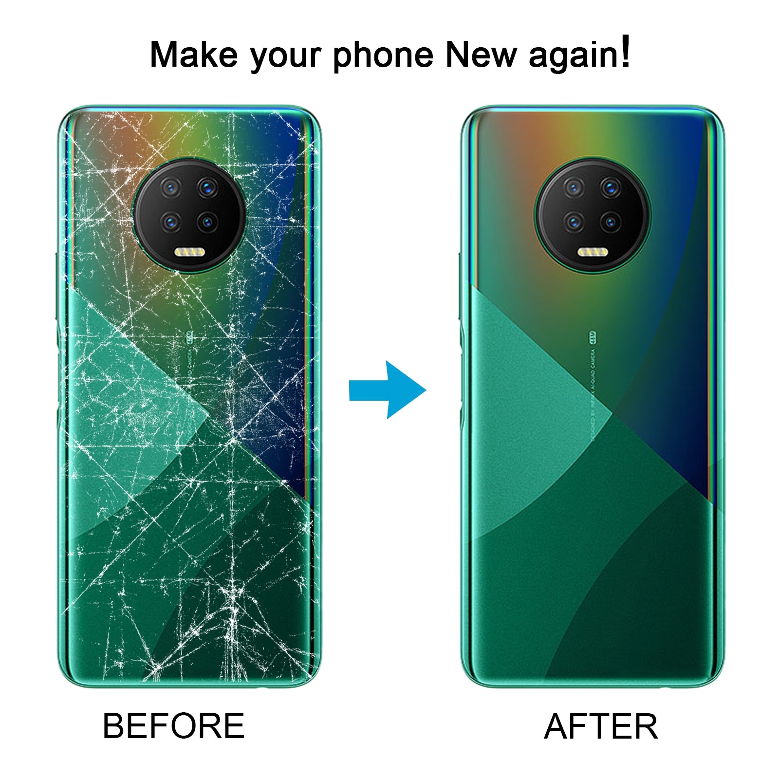 For Infinix Note 7 X690 Original Battery Back Cover(Blue)