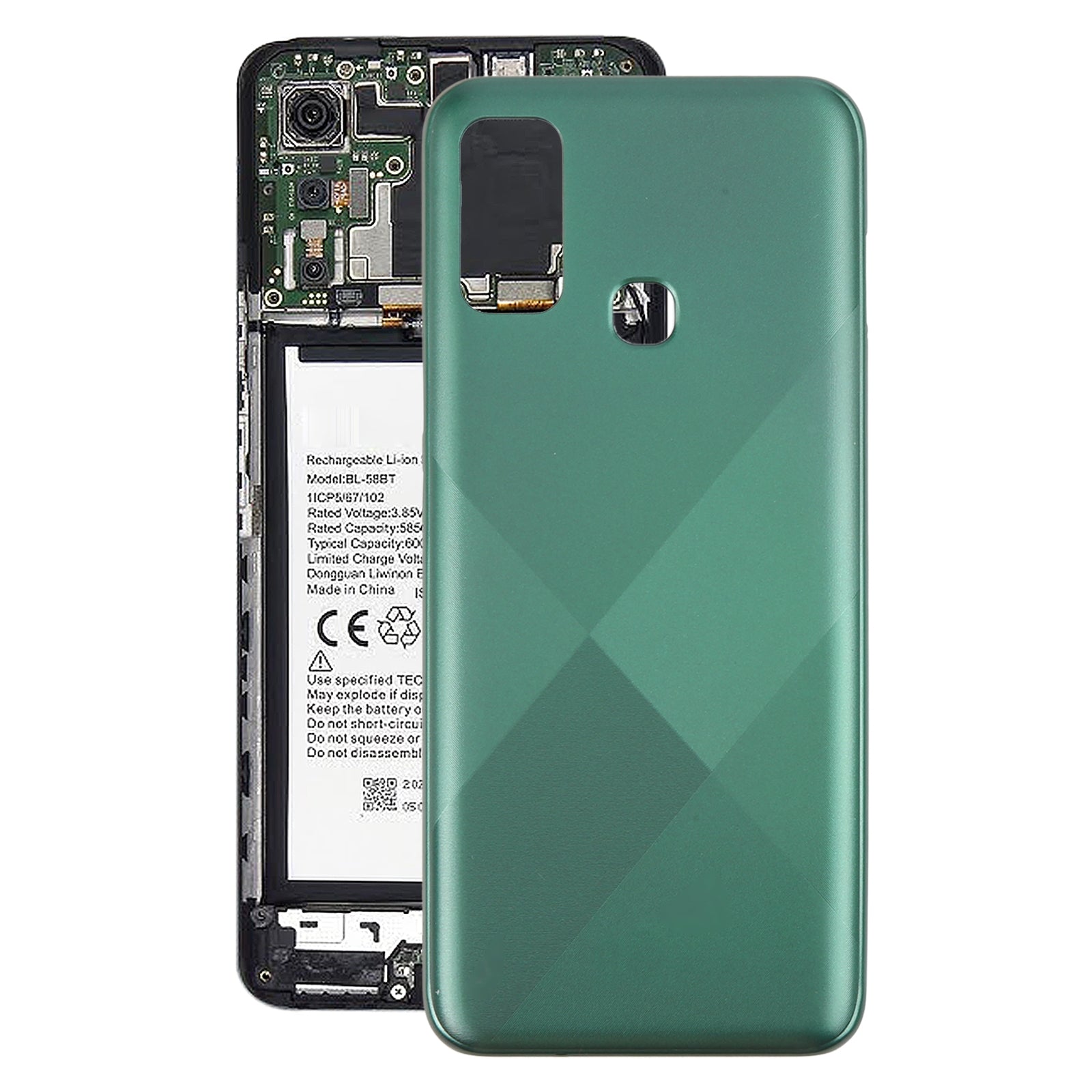 For Infinix Hot 9 Play X680 Original Battery Back Cover(Green)