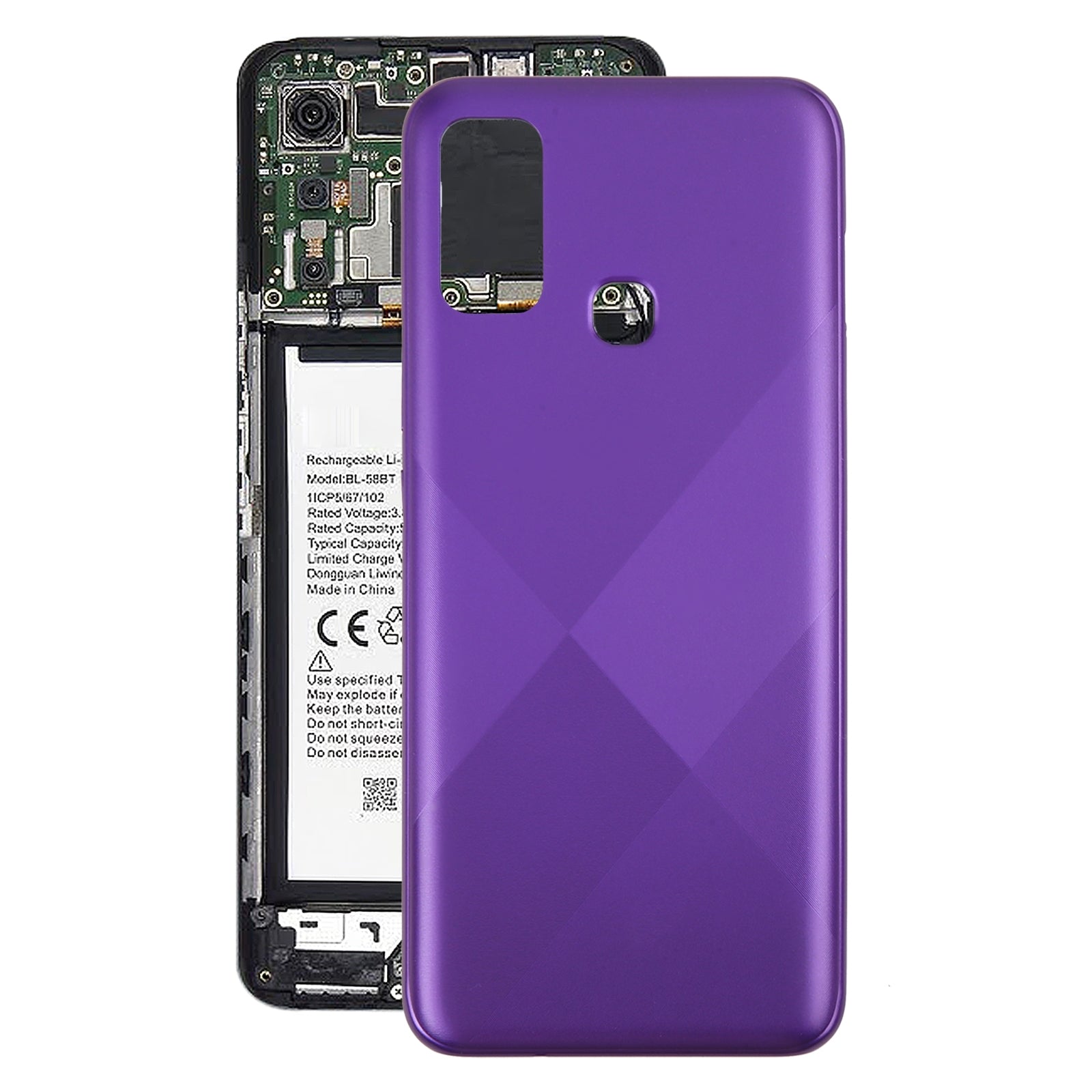 For Infinix Hot 9 Play X680 Original Battery Back Cover(Purple)