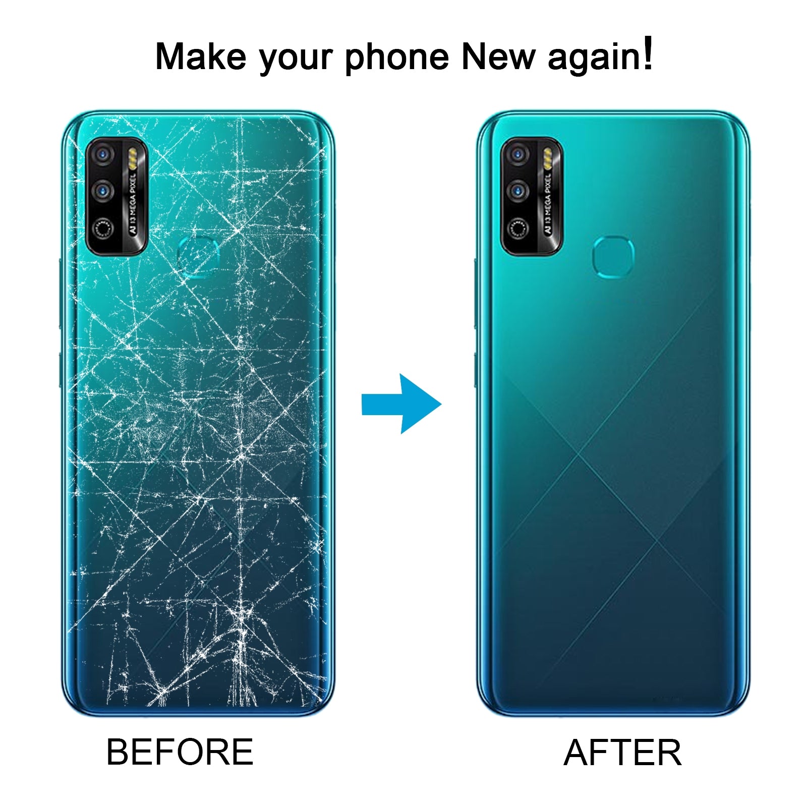 For Infinix Hot 9 Play X680 Original Battery Back Cover(Blue)