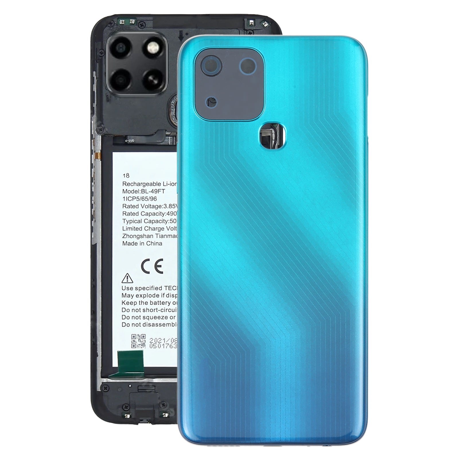 For Infinix Smart 6 X6511 Original Battery Back Cover(Green)