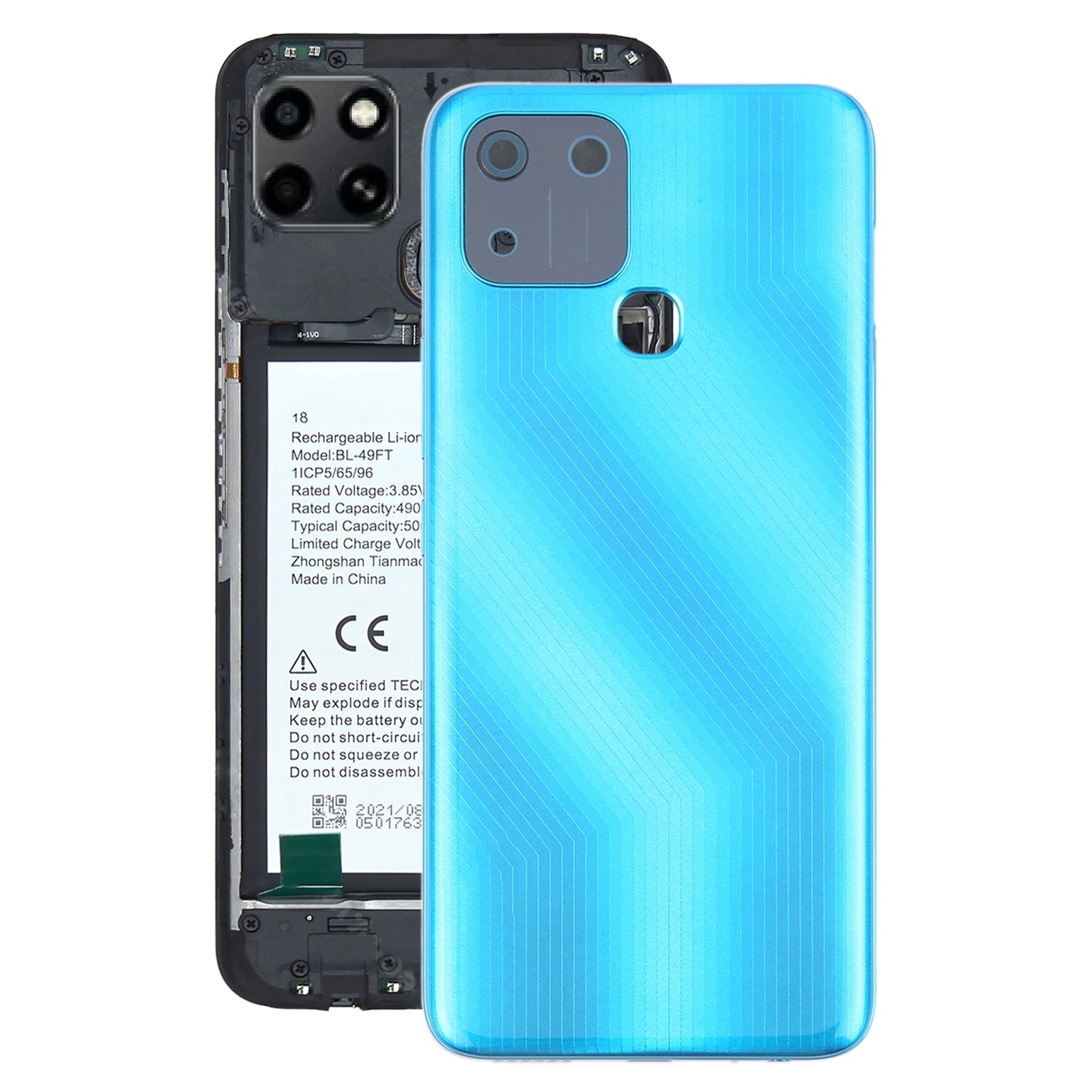 For Infinix Smart 6 X6511 Original Battery Back Cover(Blue)