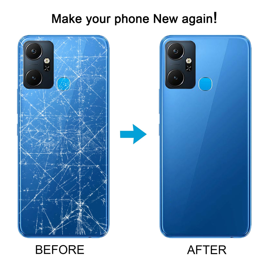 For Infinix Smart 6 Plus India X6823 Original Battery Back Cover(Blue)