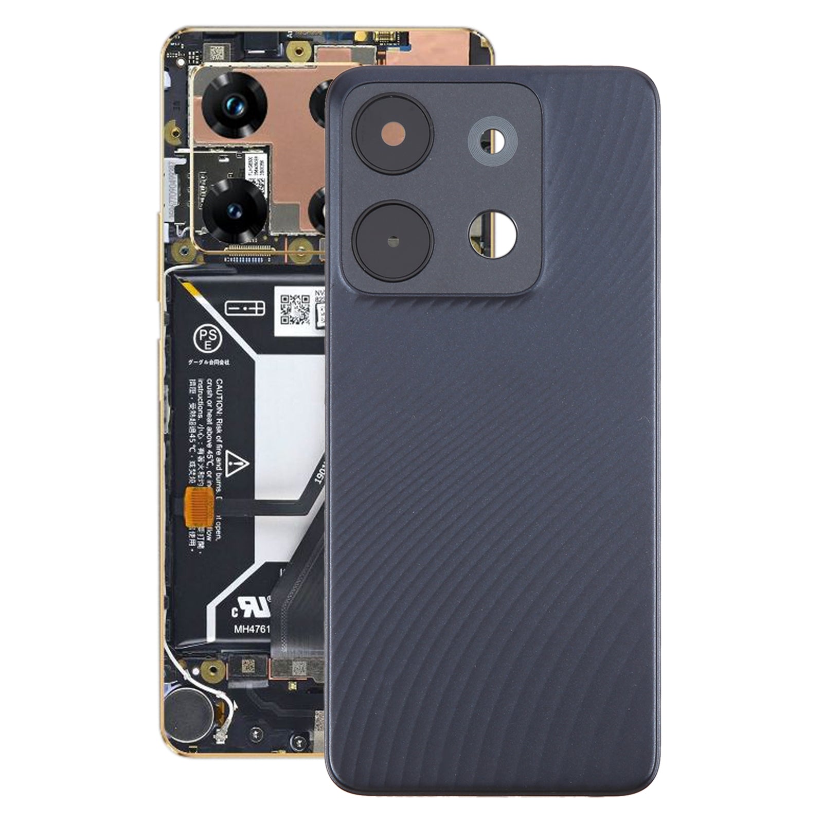 For Infinix Smart 7 X6515 Original Battery Back Cover(Black)