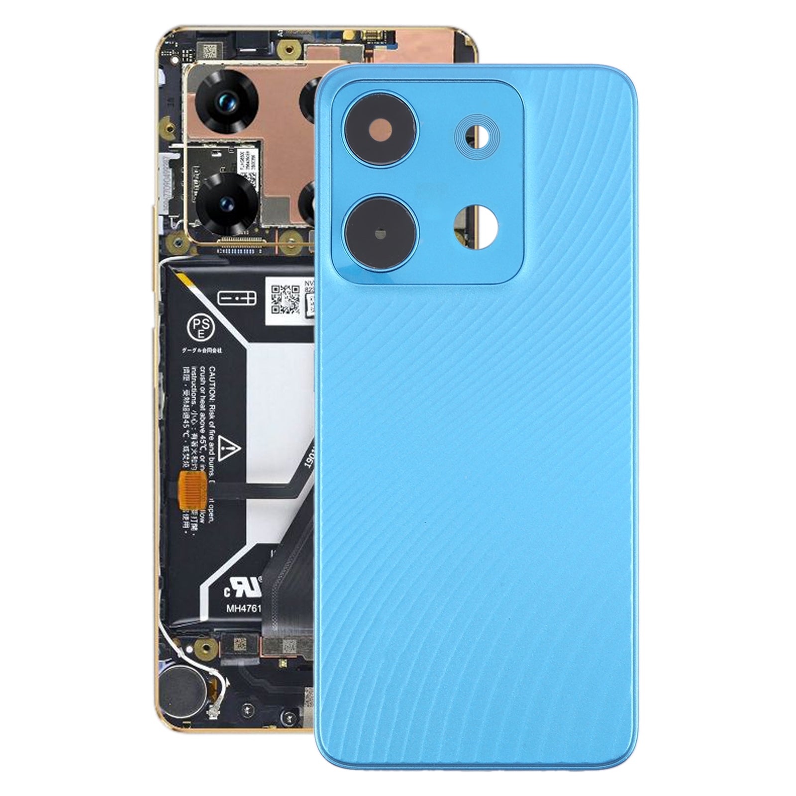 For Infinix Smart 7 X6515 Original Battery Back Cover(Blue)