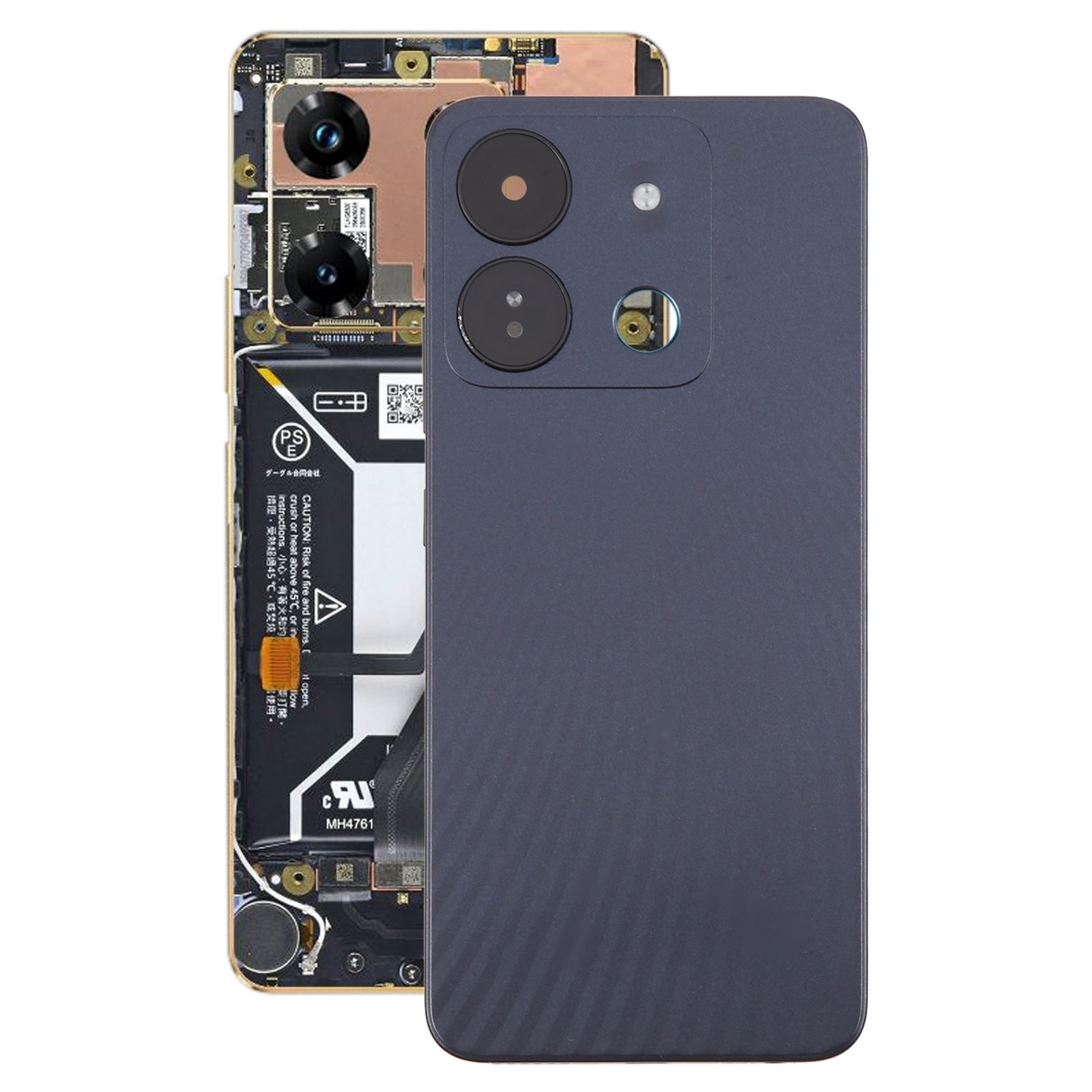 For Infinix Smart 7 HD X6516 Original Battery Back Cover(Black)