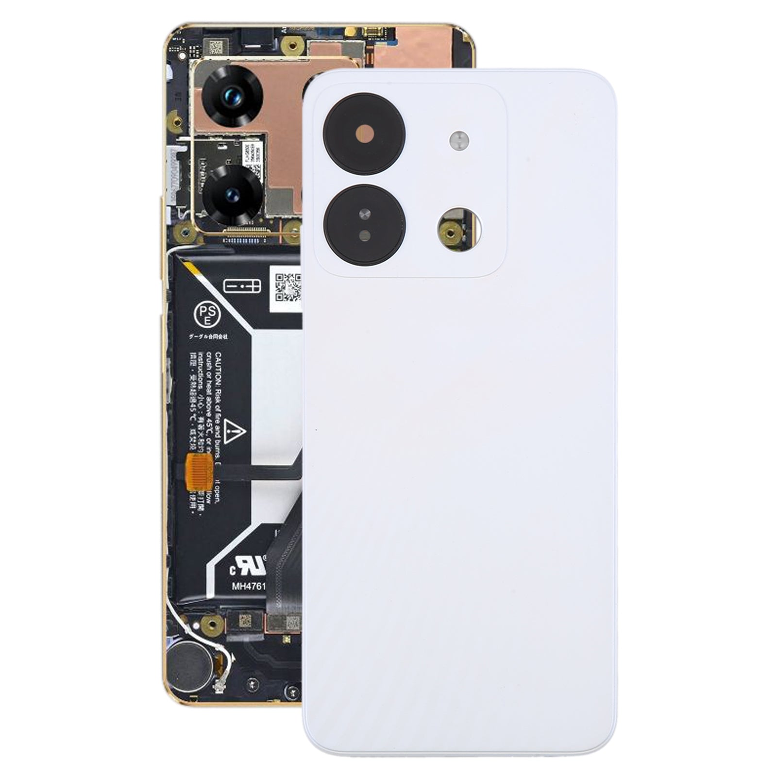 For Infinix Smart 7 HD X6516 Original Battery Back Cover(White)