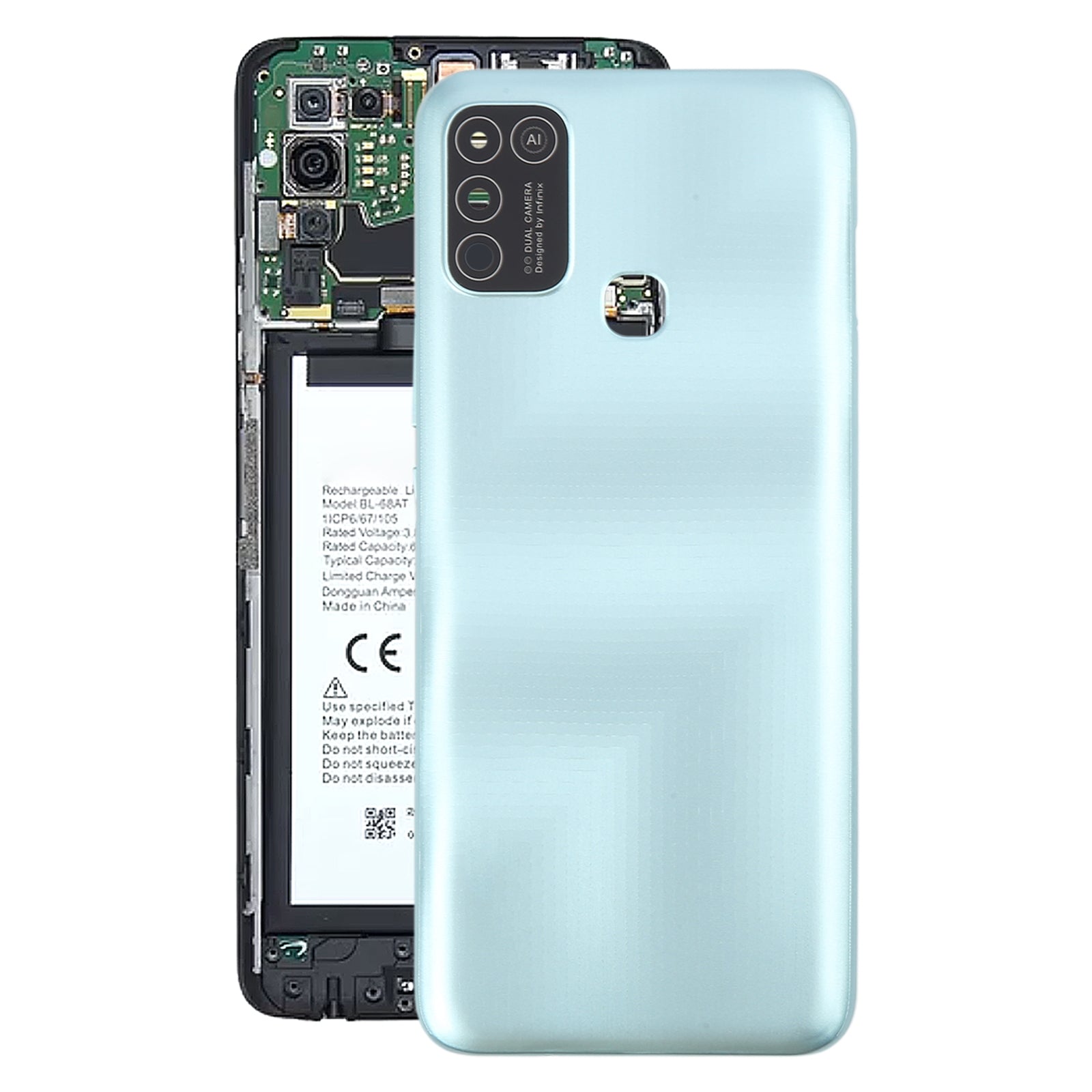 For Infinix Hot 10 Play Original Battery Back Cover(Green)