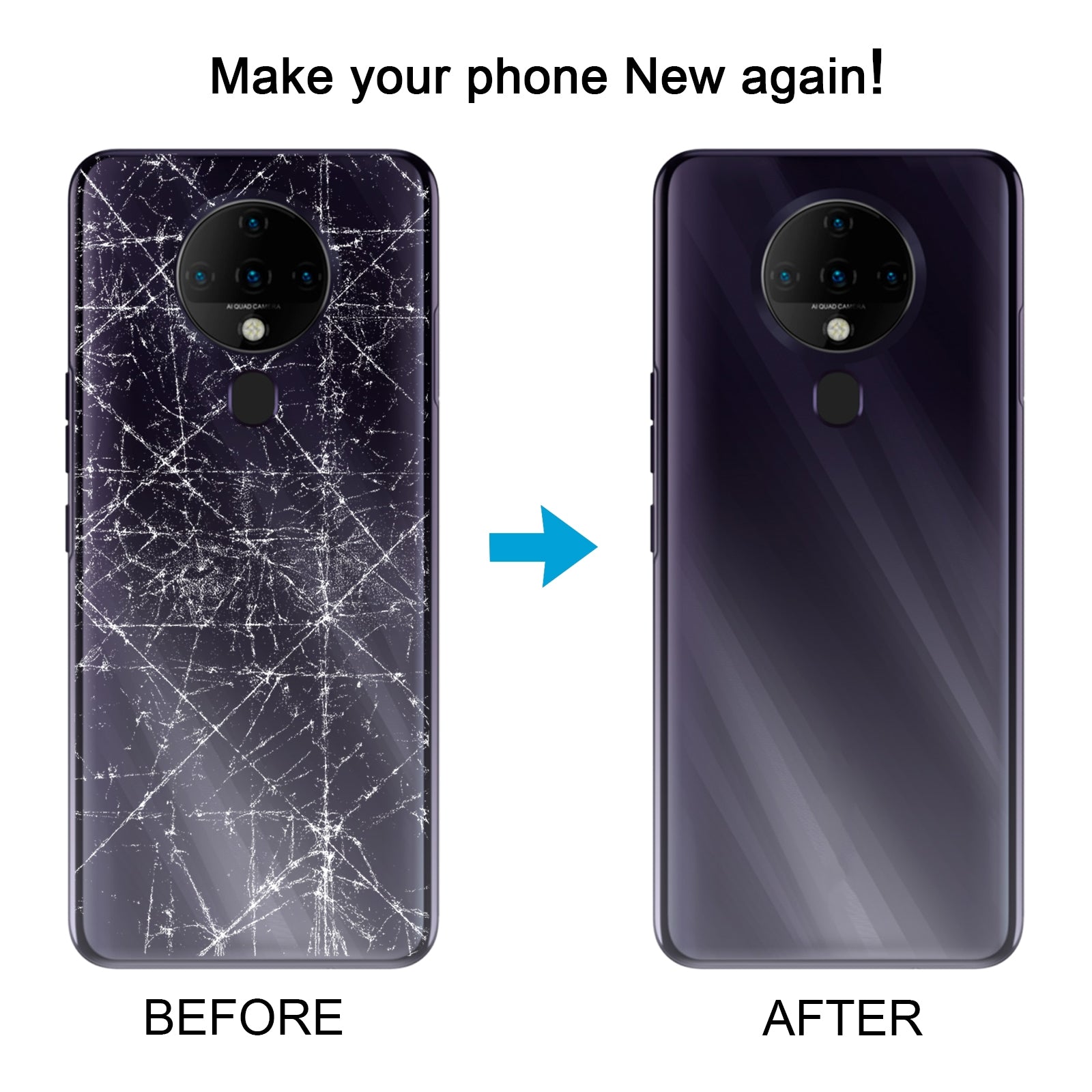 For Tecno Spark 6 Original Battery Back Cover(Black)