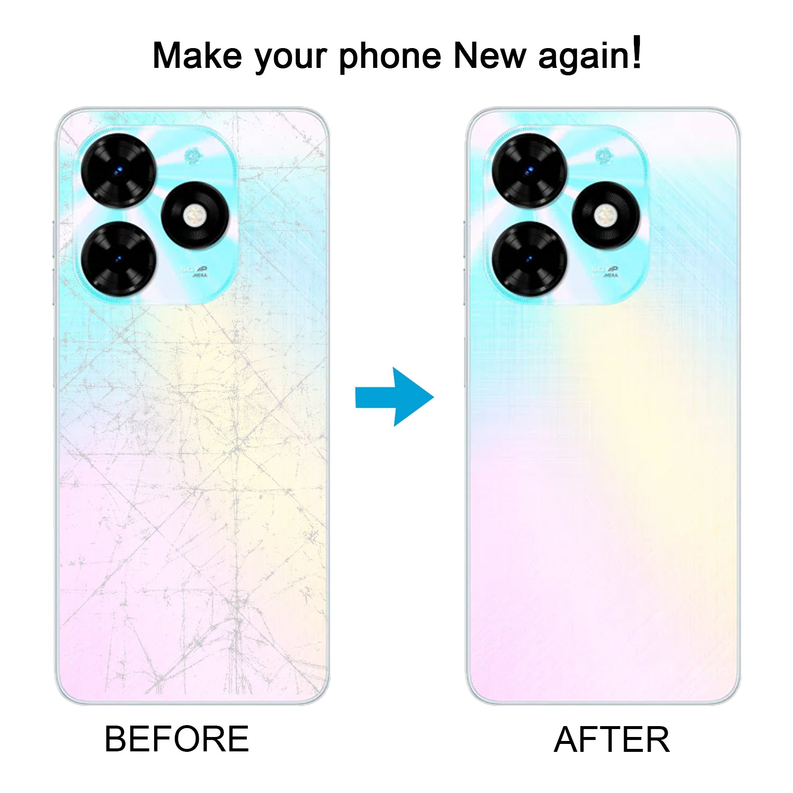 For Tecno Spark 20C Original Battery Back Cover(Gold)