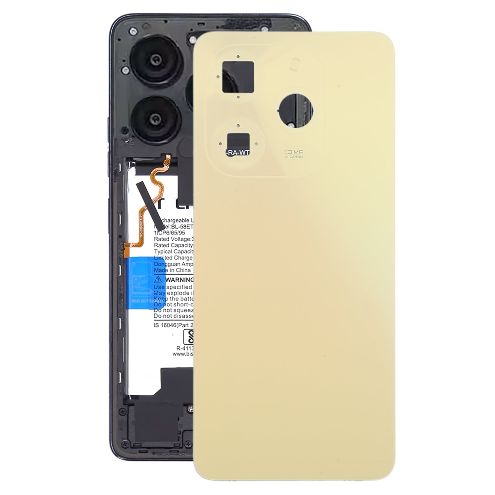 For Tecno Spark Go 2024 Original Battery Back Cover(Gold)