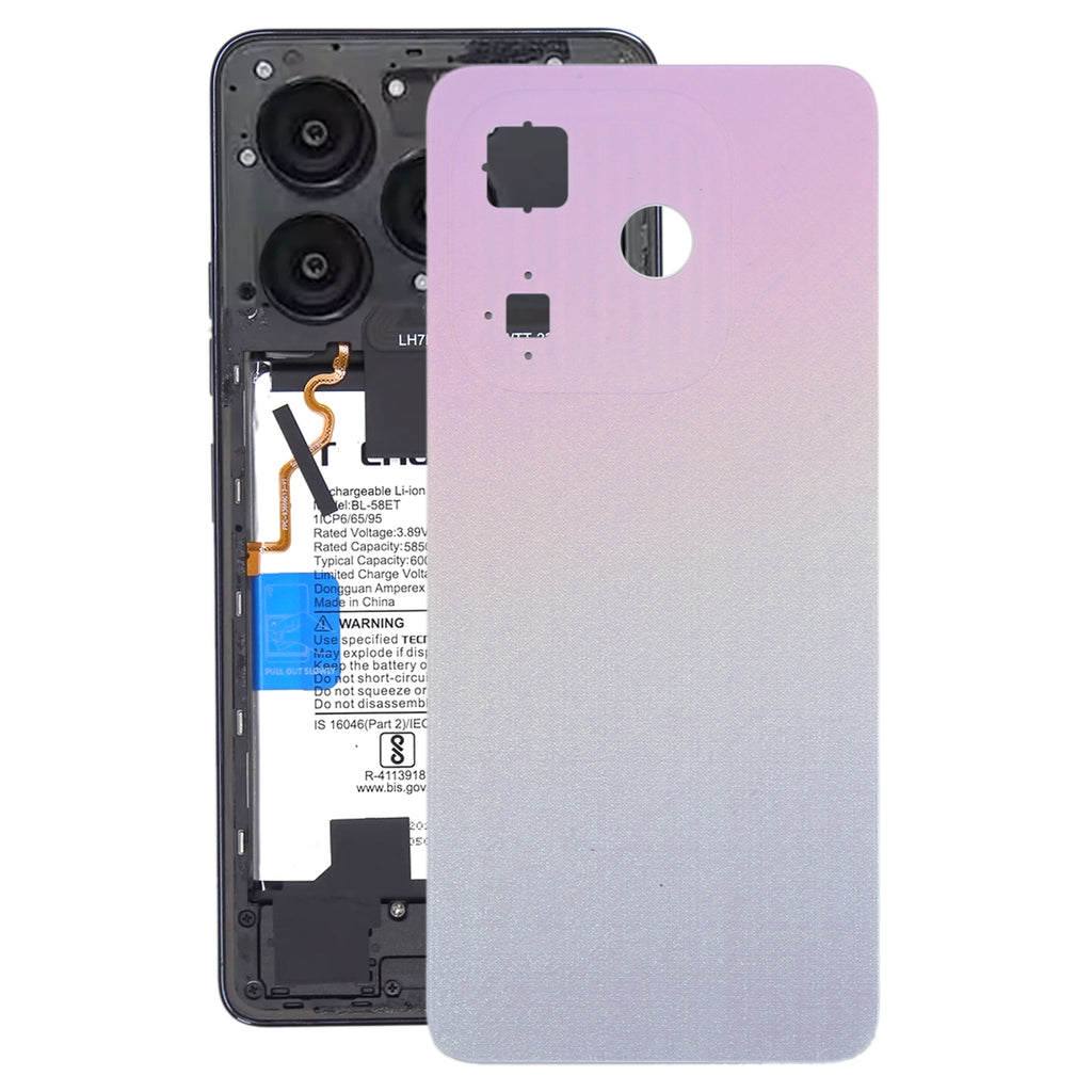 For itel P55 A666L Original Battery Back Cover(Pink)
