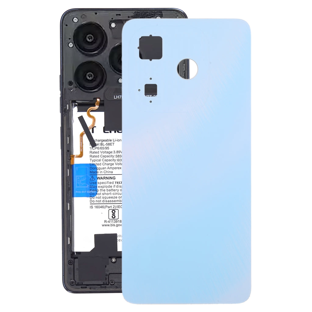 For itel P55 A666L Original Battery Back Cover(Blue)