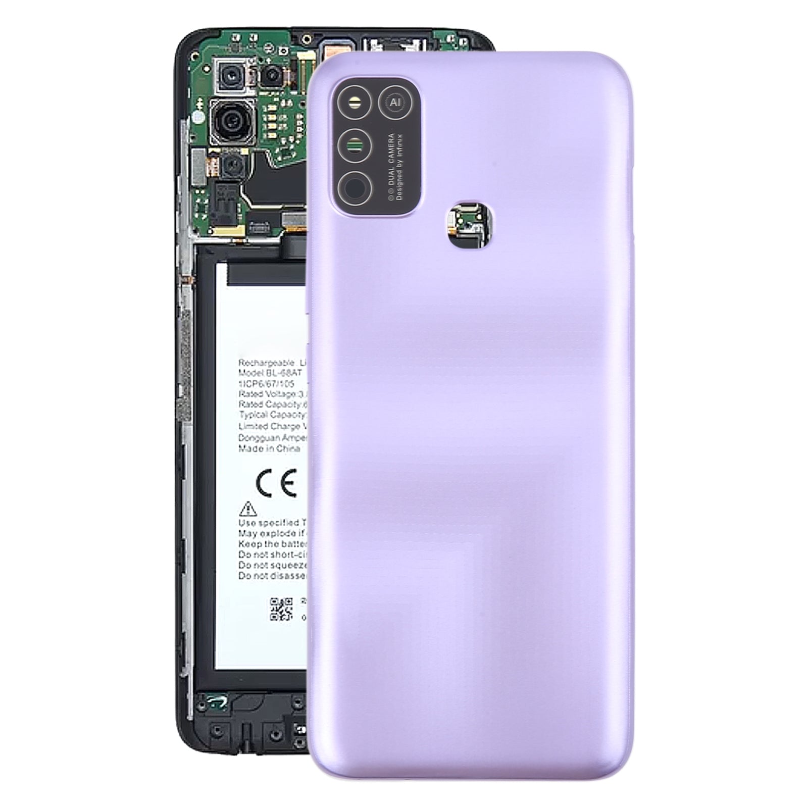 For Infinix Smart 5 India X688C Original Battery Back Cover(Purple)