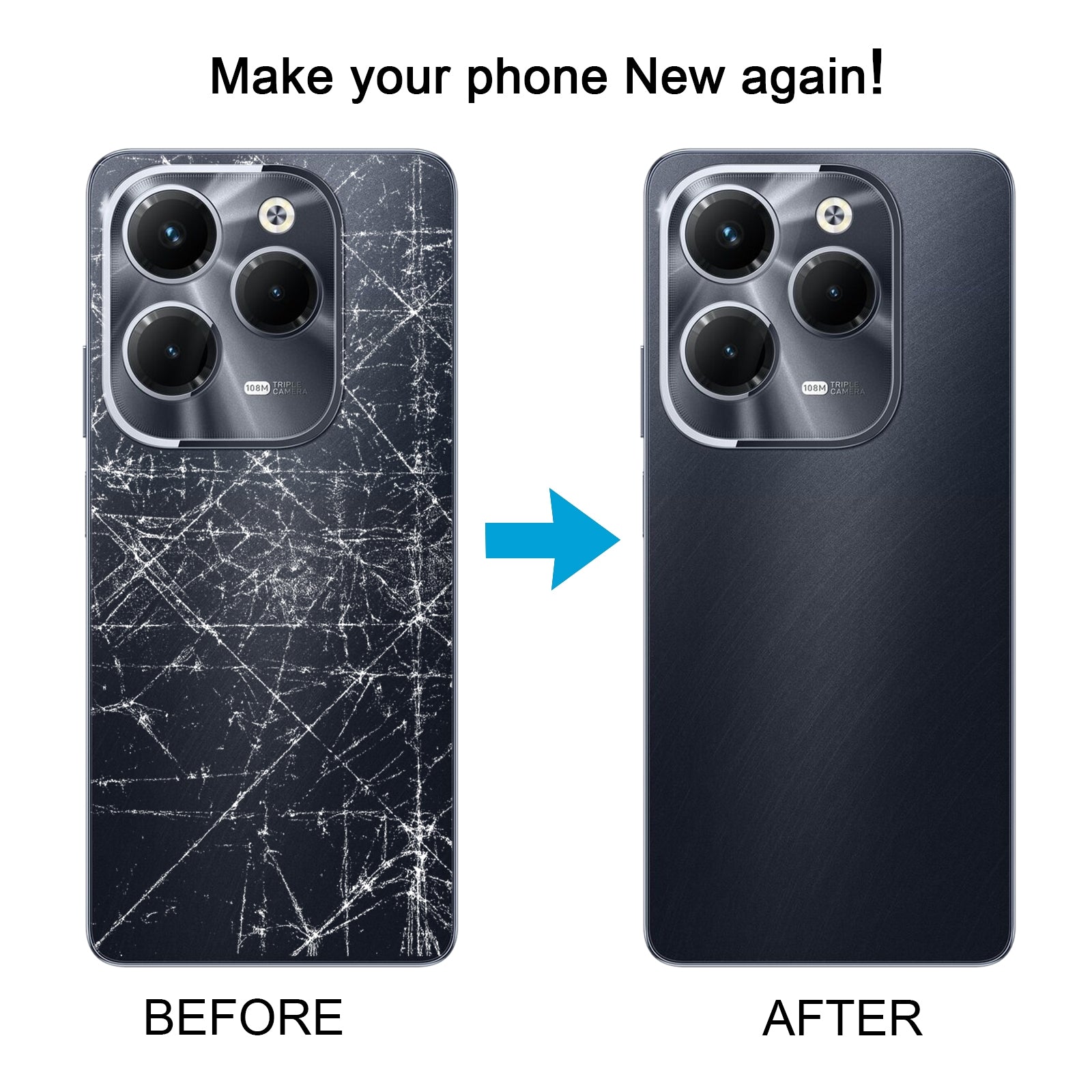 For Infinix Hot 40 Pro X6837 Original Battery Back Cover(Black)