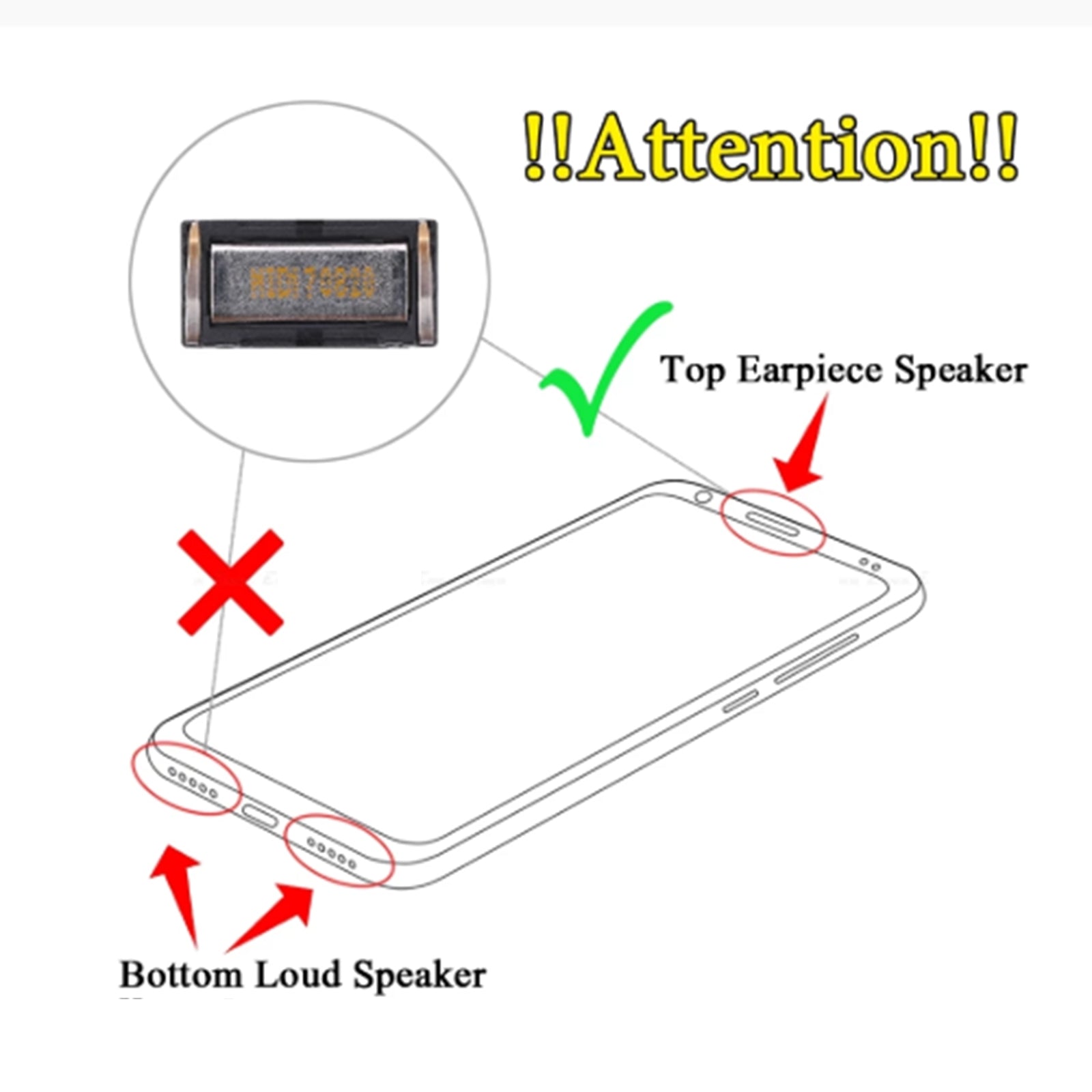 10 PCS Earpiece Speaker for Nokia 6.1