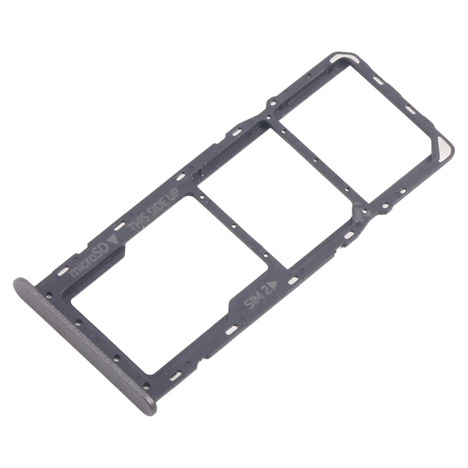 For Nokia C32 Original SIM Card Tray + SIM Card Tray + Micro SD Card Tray (Black)