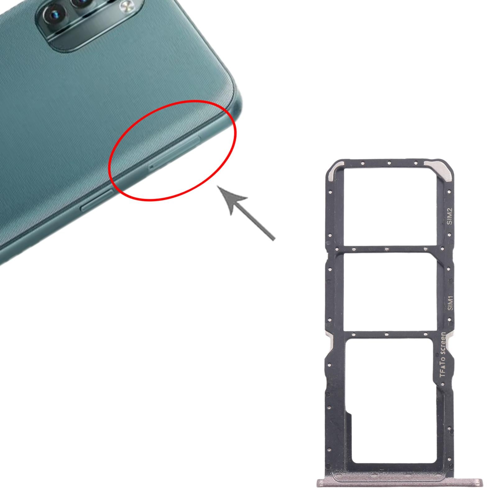 For Nokia G11 Original SIM Card Tray + SIM Card Tray + Micro SD Card Tray (Gold)