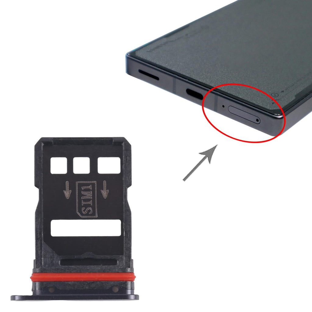 For ZTE nubia RedMagic 7s Pro NX709S SIM Card Tray + SIM Card Tray (Black)